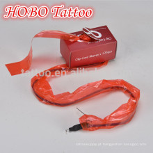 Venda quente plástico tatuagem vermelho clipe cabo mangas saco